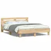 Image de vidaXL Cadre de lit avec LED sans matelas chêne sonoma 140x200 cm