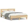 Image de vidaXL Cadre de lit avec LED sans matelas chêne sonoma 120x200 cm