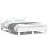 Image de vidaXL Cadre de lit avec LED sans matelas blanc 140x190 cm
