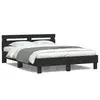 Image de vidaXL Cadre de lit avec LED sans matelas noir 140x190 cm