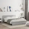 Image de vidaXL Cadre de lit avec LED sans matelas sonoma gris 160x200 cm