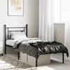 Image de vidaXL Cadre de lit métal sans matelas avec tête de lit noir 75x190 cm