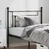Image de vidaXL Tête de lit de remplacement métal noir 100 cm