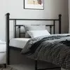 Image de vidaXL Tête de lit de remplacement métal noir 107 cm