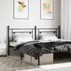 Image de vidaXL Tête de lit de remplacement métal noir 193 cm