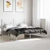 Image de vidaXL Cadre de lit métal sans matelas et tête de lit blanc 150x200 cm