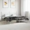 Image de vidaXL Cadre de lit métal sans matelas et tête de lit blanc 183x213 cm