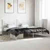 Image de vidaXL Cadre de lit métal sans matelas et tête de lit blanc 193x203 cm