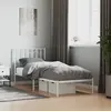 Image de vidaXL Cadre de lit métal sans matelas avec tête de lit blanc 80x200cm