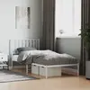 Image de vidaXL Cadre de lit métal sans matelas avec tête de lit blanc 90x190cm