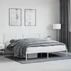 Image de vidaXL Cadre de lit métal sans matelas et tête de lit blanc 183x213 cm