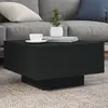 Image de vidaXL Table basse avec lumières LED noir 55x55x31 cm