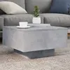 Image de vidaXL Table basse avec lumières LED gris béton 55x55x31 cm