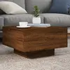 Image de vidaXL Table basse avec lumières LED chêne marron 55x55x31 cm