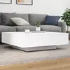 Image de vidaXL Table basse avec lumières LED blanc 100x100x31 cm