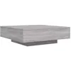 Image de vidaXL Salontafel met LED-verlichting 100x100x31 cm grijs sonoma eiken