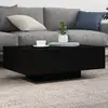 Image de vidaXL Table basse avec lumières LED noir 85x55x31 cm