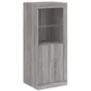 Image de vidaXL Buffet avec lumières LED sonoma gris 41x37x100 cm