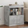 Image de vidaXL Buffet avec lumières LED gris béton 60x37x67 cm