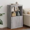Image de vidaXL Buffet avec lumières LED sonoma gris 60,5x37x100 cm