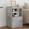 Image de vidaXL Buffet avec lumières LED gris béton 41x37x67 cm