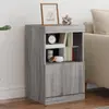 Image de vidaXL Buffet avec lumières LED sonoma gris 41x37x67 cm