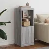 Image de vidaXL Buffet avec lumières LED sonoma gris 41x37x100 cm