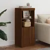 Image de vidaXL Buffet avec lumières LED chêne marron 41x37x100 cm