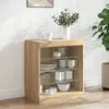 Image de vidaXL Buffet avec lumières LED chêne sonoma 60,5x37x67 cm
