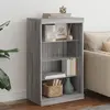 Image de vidaXL Buffet avec lumières LED sonoma gris 60,5x37x100 cm