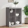 Image de vidaXL Buffet avec lumières LED sonoma gris 81x37x100 cm
