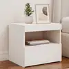 Image de vidaXL Table de chevet avec lumières LED blanc 50x40x45 cm