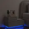 Image de vidaXL Table de chevet avec lumières LED sonoma gris 70x36x40,5 cm