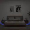 Image de vidaXL Armoires de chevet avec lumières LED 2 pcs chêne fumé