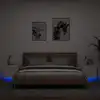 Image de vidaXL Tables de chevet murales avec lumières LED 2 pcs blanc