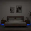 Image de vidaXL Tables de chevet murales avec lumières LED 2 pcs chêne fumé