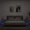Image de vidaXL Tables de chevet murales avec lumières LED 2 pcs sonoma gris