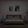 Image de vidaXL Tables de chevet murales avec lumières LED 2 pcs chêne sonoma