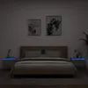 Image de vidaXL Tables de chevet murales avec lumières LED 2 pcs sonoma gris