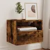 Image de vidaXL Meubles TV muraux 2 pcs chêne fumé 40x30x30cm bois d'ingénierie