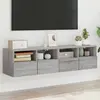 Image de vidaXL Meubles TV muraux 2pcs sonoma gris 60x30x30cm bois d'ingénierie