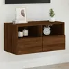 Image de vidaXL Meuble TV mural chêne marron 60x30x30 cm bois d'ingénierie
