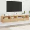 Image de vidaXL Meubles TV muraux 2 pcs chêne sonoma 80x30x30cm bois ingénierie