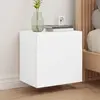 Image de vidaXL Meuble TV mural blanc 40,5x30x40 cm bois d'ingénierie