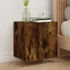 Image de vidaXL Meubles TV muraux 2 pcs chêne fumé 40,5x30x40cm bois ingénierie