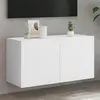Image de vidaXL Meuble TV mural blanc 80x30x41 cm