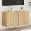Image de vidaXL Meuble TV mural chêne sonoma 80x30x41 cm