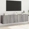 Image de vidaXL Meubles TV muraux 2 pcs sonoma gris 80x30x41 cm