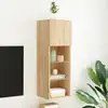 Image de vidaXL Meuble TV avec lumières LED chêne sonoma 30,5x30x90 cm