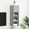 Image de vidaXL Meuble TV avec lumières LED sonoma gris 30,5x30x90 cm